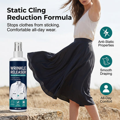 👔✨ Instant wrinkle release – no iron, travel-ready, static-free & fresh.